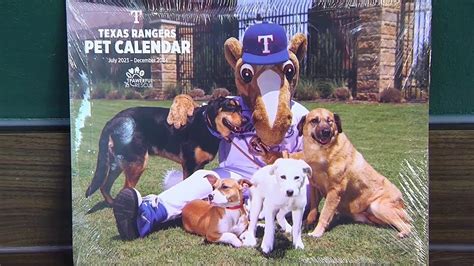 Texas Rangers Pet Calendar