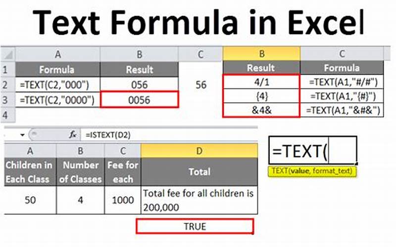 Text Formulas