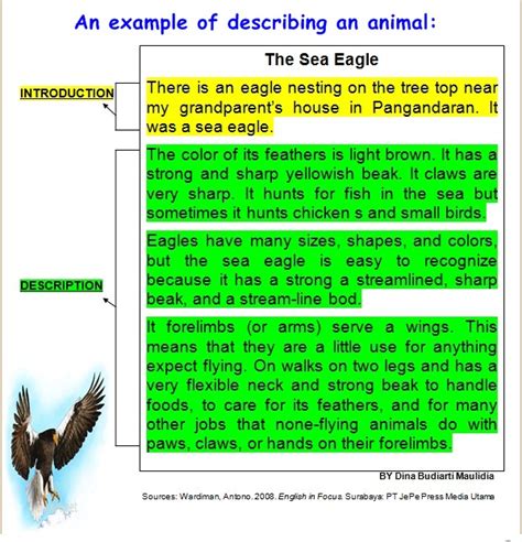 Text Descriptive About Animal