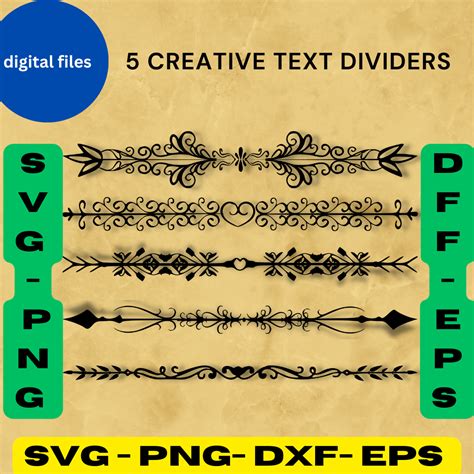 Download Text Dividers Borders Files DXF Files