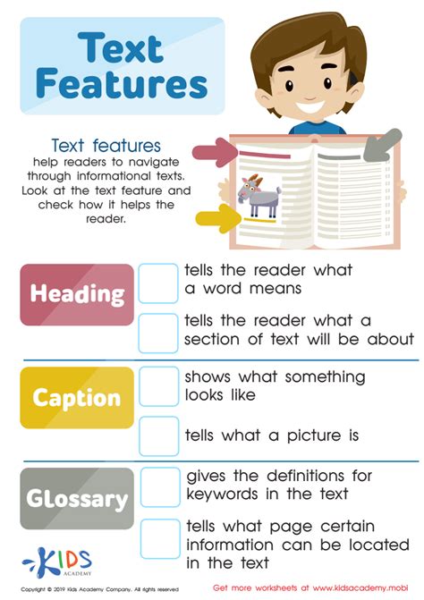 Text Features Practice Worksheets