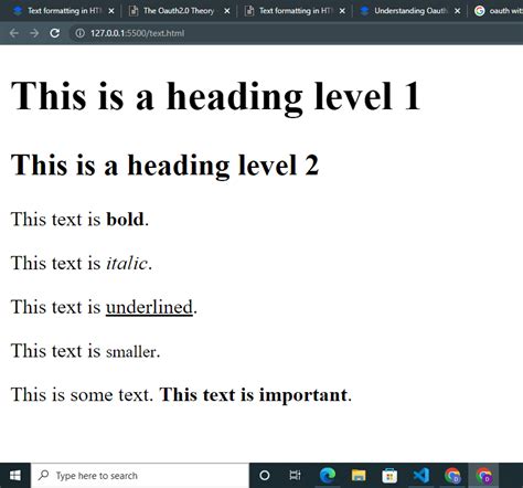 Text formatting