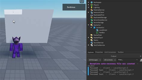 TextBox Not Working On SurfaceGui - DevForum | Roblox