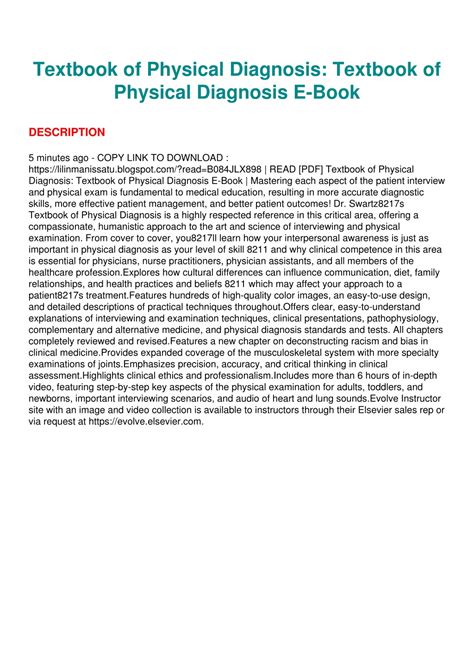 Textbook Of Physical Diagnosis: Textbook Of Physical Diagnosis E-Book