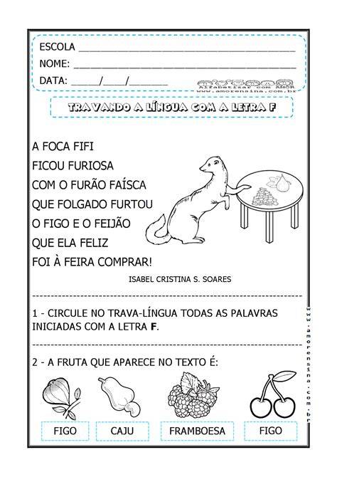 Texto Com A Letra F