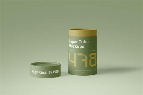 Textured Paper Tube Mockup