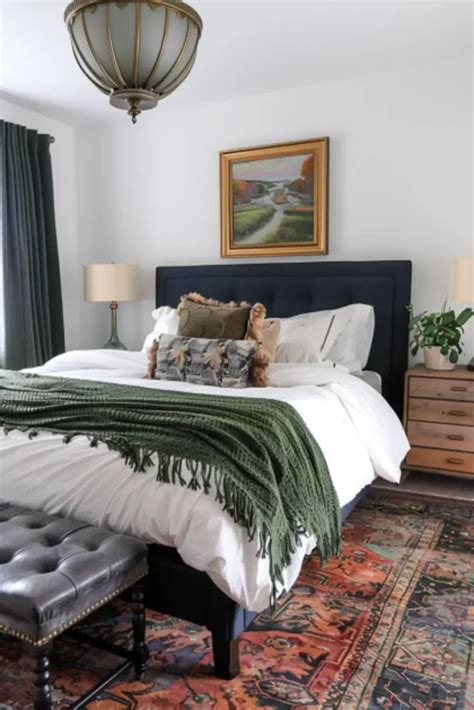 Textured layers in bedroom