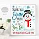 Thank You Snow Much Free Printable