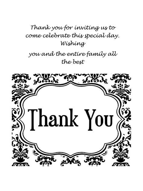 Thank You Card Printable Template