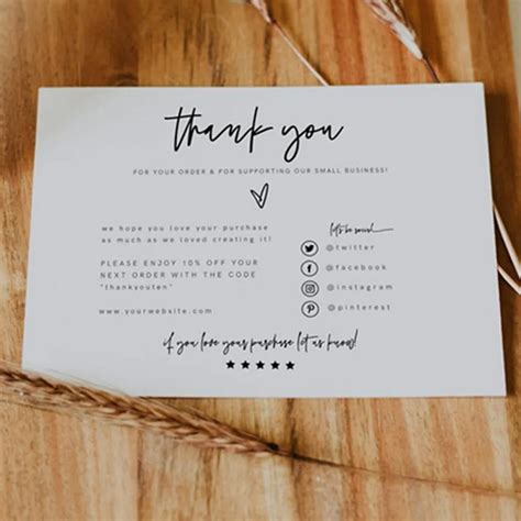 Thank You Cards For Small Business Template