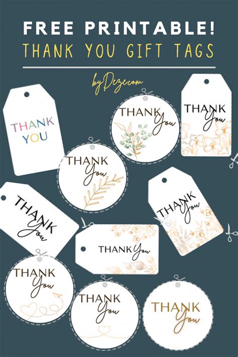 Thank You Gift Tags Printable