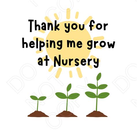 Download Thank You for Your Helping Me Grow... Files For Crafts