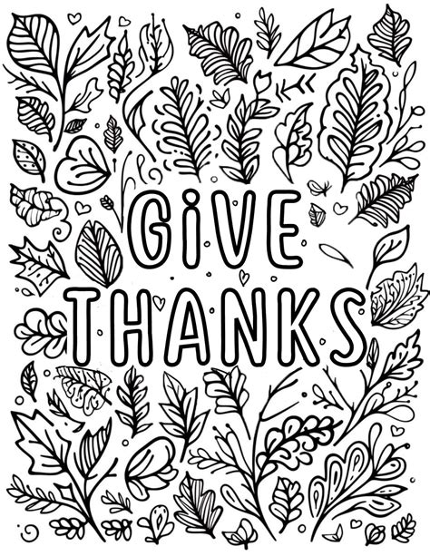 Thankful For Coloring Pages