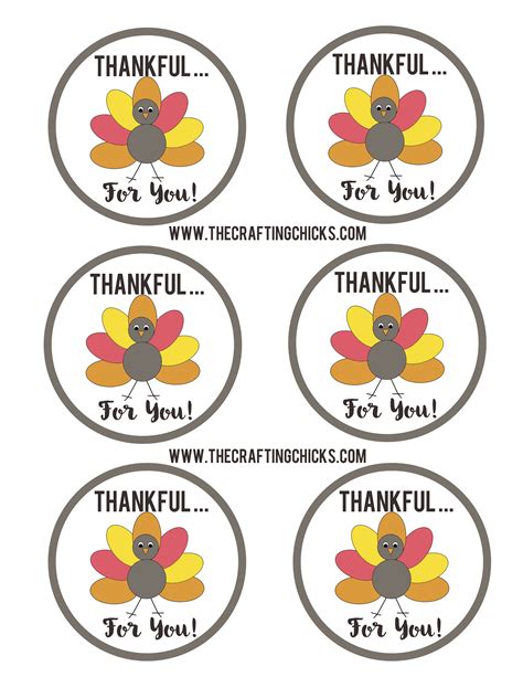 Thankful For You Gift Tags Free Printable