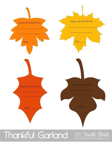 Thankful Leaves Printable