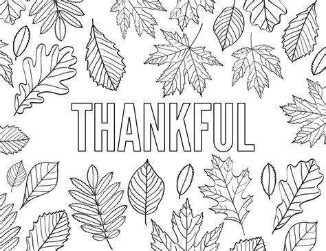 Thankful Thanksgiving Coloring Pages