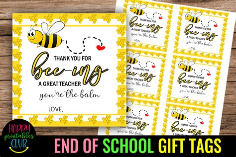 Thanks For Bee Ing A Great Teacher Free Printable