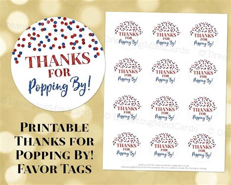 Thanks For Popping By Tags Free Printable