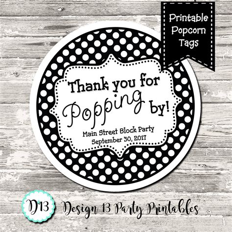 Thanks For Popping In Free Printable Pop It