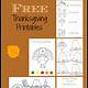 Thanksgiving Activity Sheets Free Printable