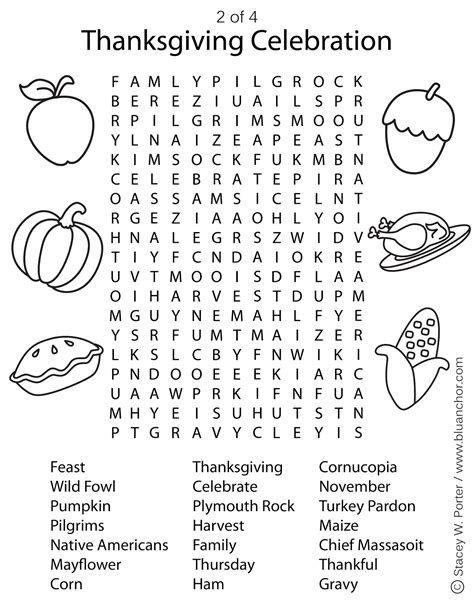 Thanksgiving Activity Sheets Printable