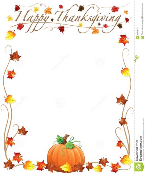 Thanksgiving Borders Free Printable