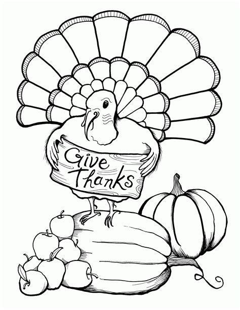 Thanksgiving Coloring Pages Printable Free