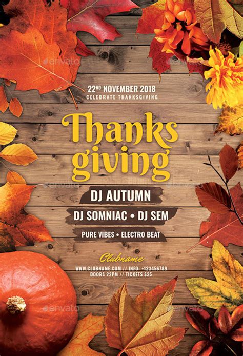 Thanksgiving Feast Flyer Template for
