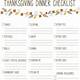 Thanksgiving Food List Template