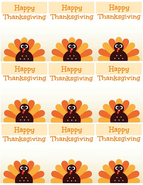 Thanksgiving Free Printable Place Cards
