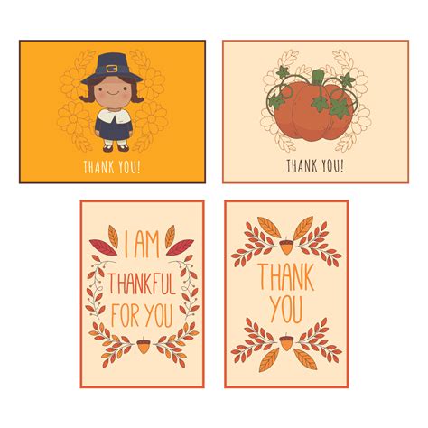 Thanksgiving Thank You Cards Free Printable