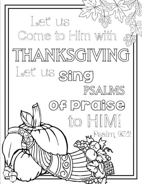 Thanksgiving Bible Coloring Pages