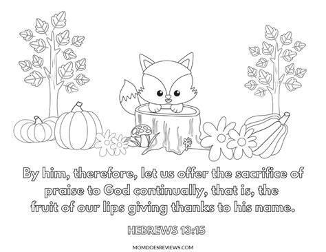 Thanksgiving Bible Verse Coloring Pages