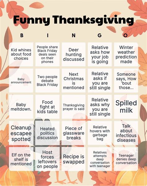 Thanksgiving Bingo Meme