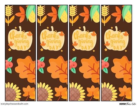 Thanksgiving Bookmarks Free Printable