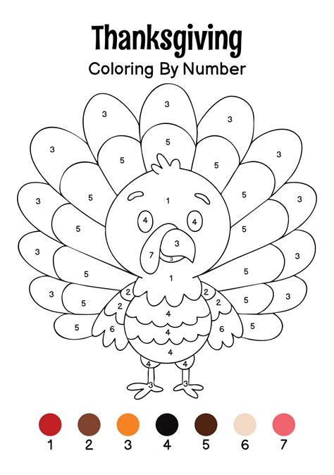 Thanksgiving Coloring Pages By Number