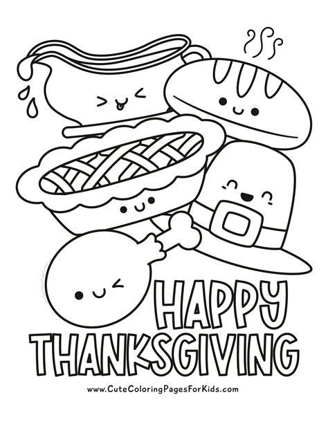 Thanksgiving Cute Coloring Pages