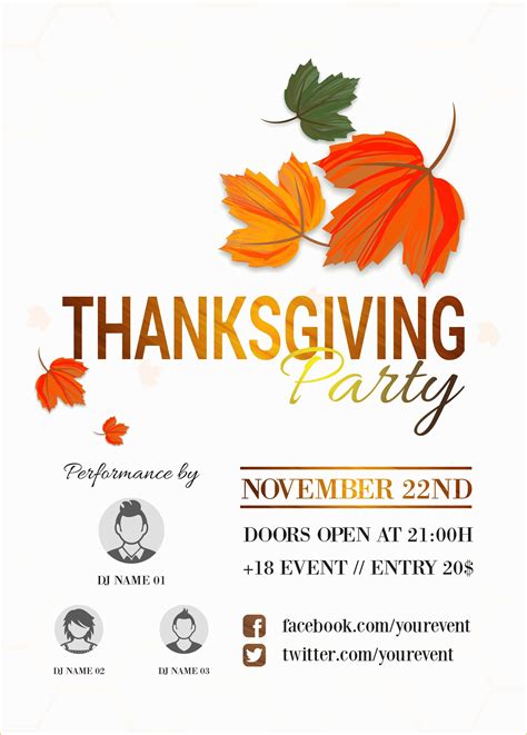 Free Thanksgiving Templates For Flyers Printable Templates