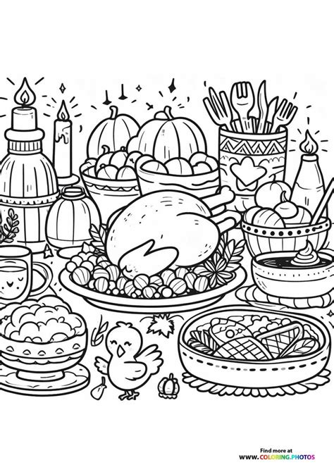 Thanksgiving Food Coloring Pages