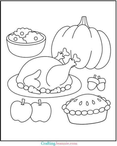 Thanksgiving Food Coloring Pages For Kids