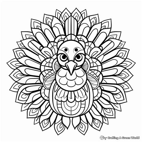 Thanksgiving Mandala Coloring Pages For Kids