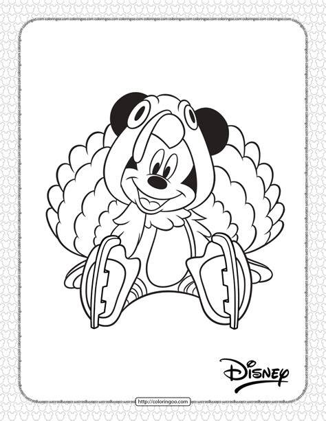 Thanksgiving Mickey Mouse Coloring Pages