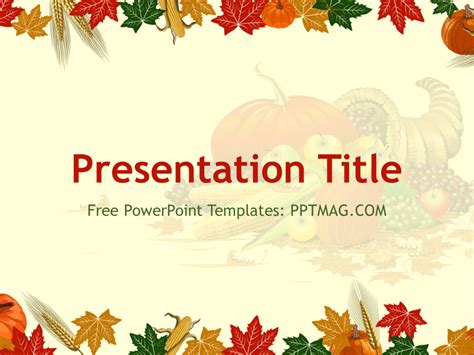 Thanksgiving Ppt Template Free