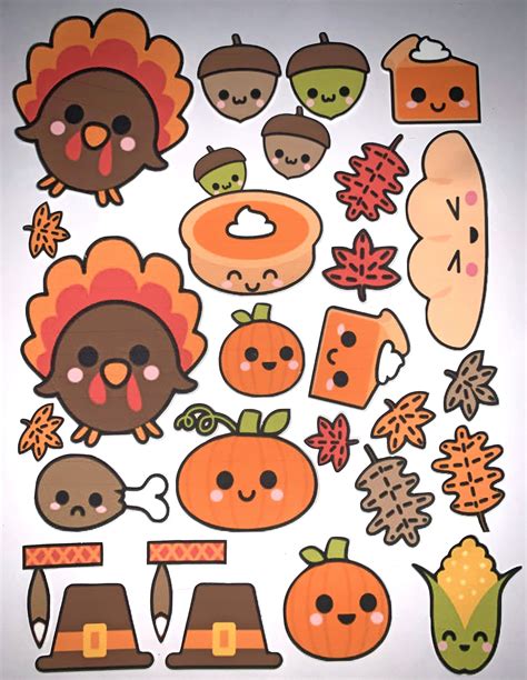 Thanksgiving Stickers Printable