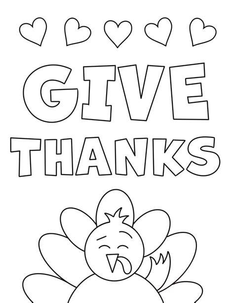 Thanksgiving Thank You Coloring Pages