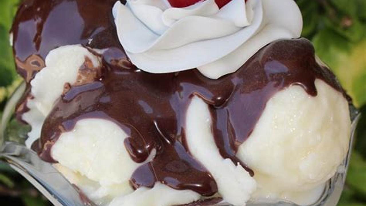 The Classic Ice Cream Sundae Has Vanilla Ice Cream Topped With A Flavored., 2024