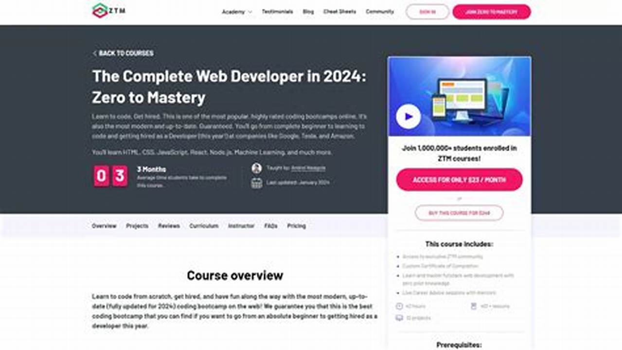 The Complete Web Developer In 2025: Zero To Mastery Review