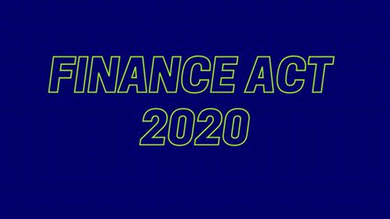 The Finance Act, 2020 Inserted A New., 2024