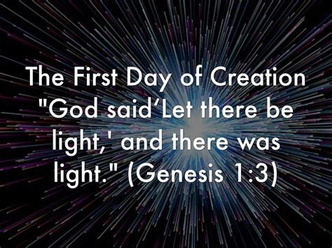The First Day of Creation