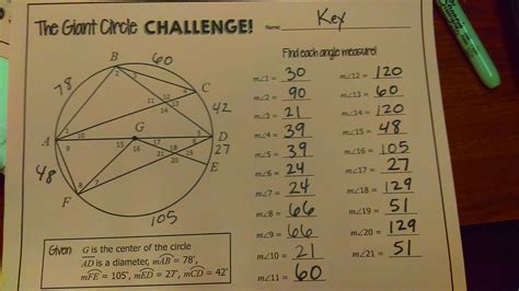 The Giant Circle Challenge Math Answer Key: A Comprehensive Guide